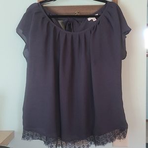 Lauren Conrad Navy/Grey Blouse